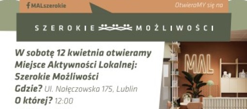 Nowe miejsce dla mieszkańców Szerokiego. W sobotę otwarcie MAL „Szerokie Możliwości”