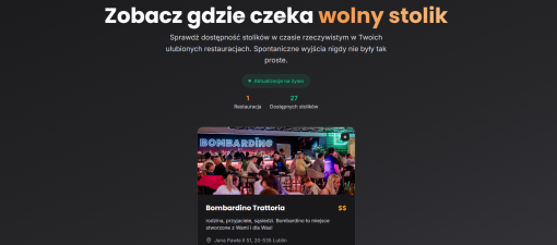 Lubelscy studenci stworzyli Hotable – aplikację, która w sekundę pokaże ci wolny stolik w restauracji
