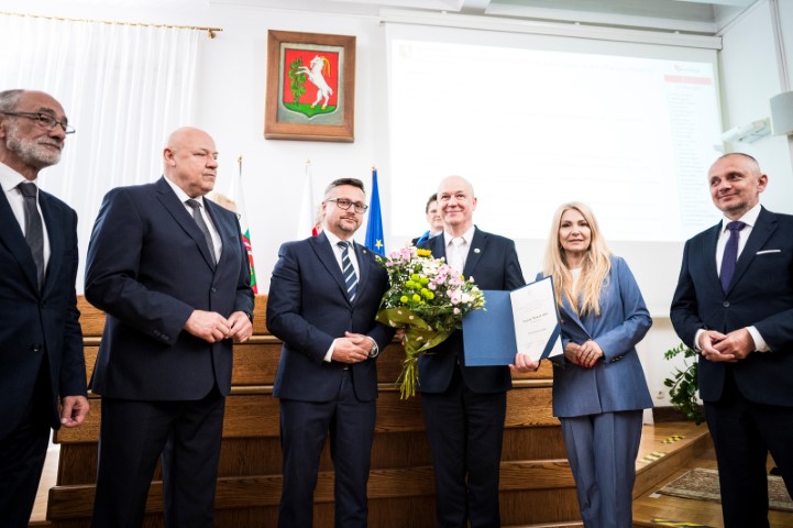 Karolina Pęk Wojciech Kamiński i Tadeusz Łoboda z Nagrodami Miasta Lublin w dziedzinie sportu Fot. Miasto Lublin