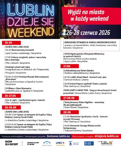 Lublin Dzieje Się Weekend 26 28.06 harmonogram